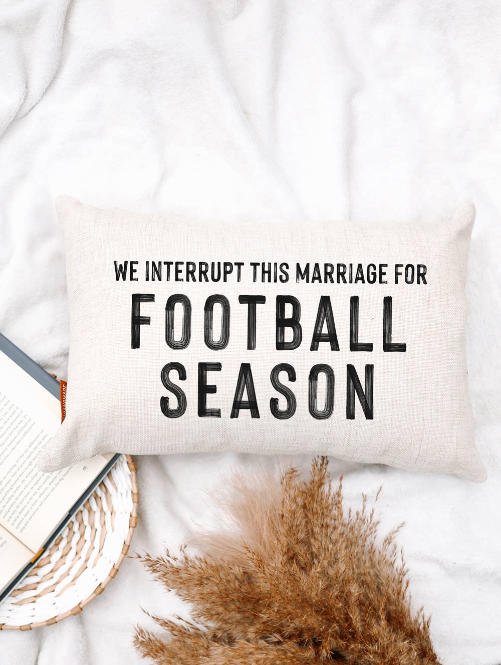Football Season Fall Throw Pillow Cover