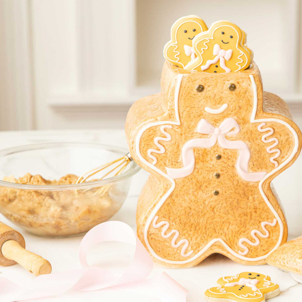 Gingerbread Man Ceramic Cookie Jar