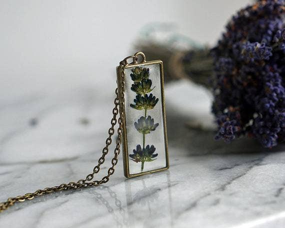 Lavender Pendant Necklace