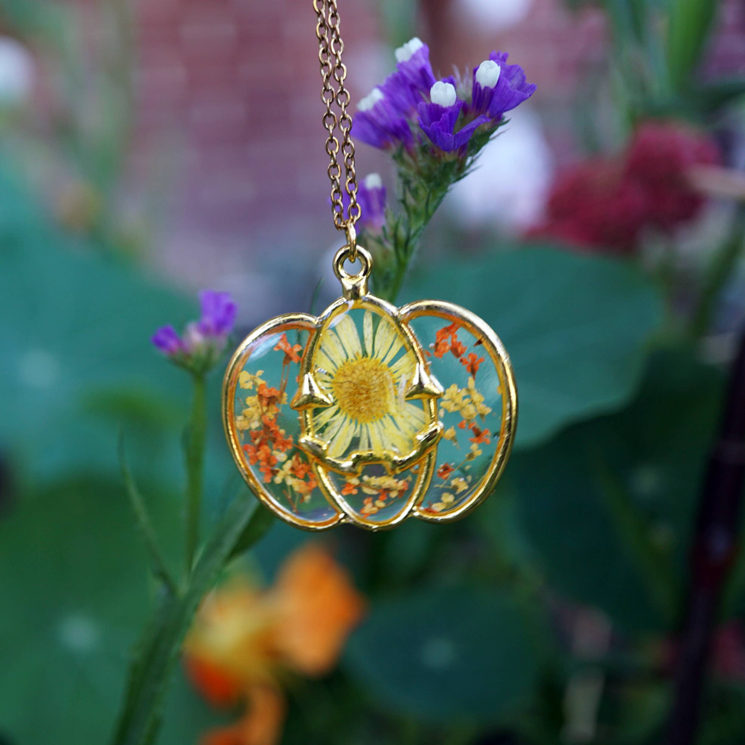 Gold Pumpkin Necklace
