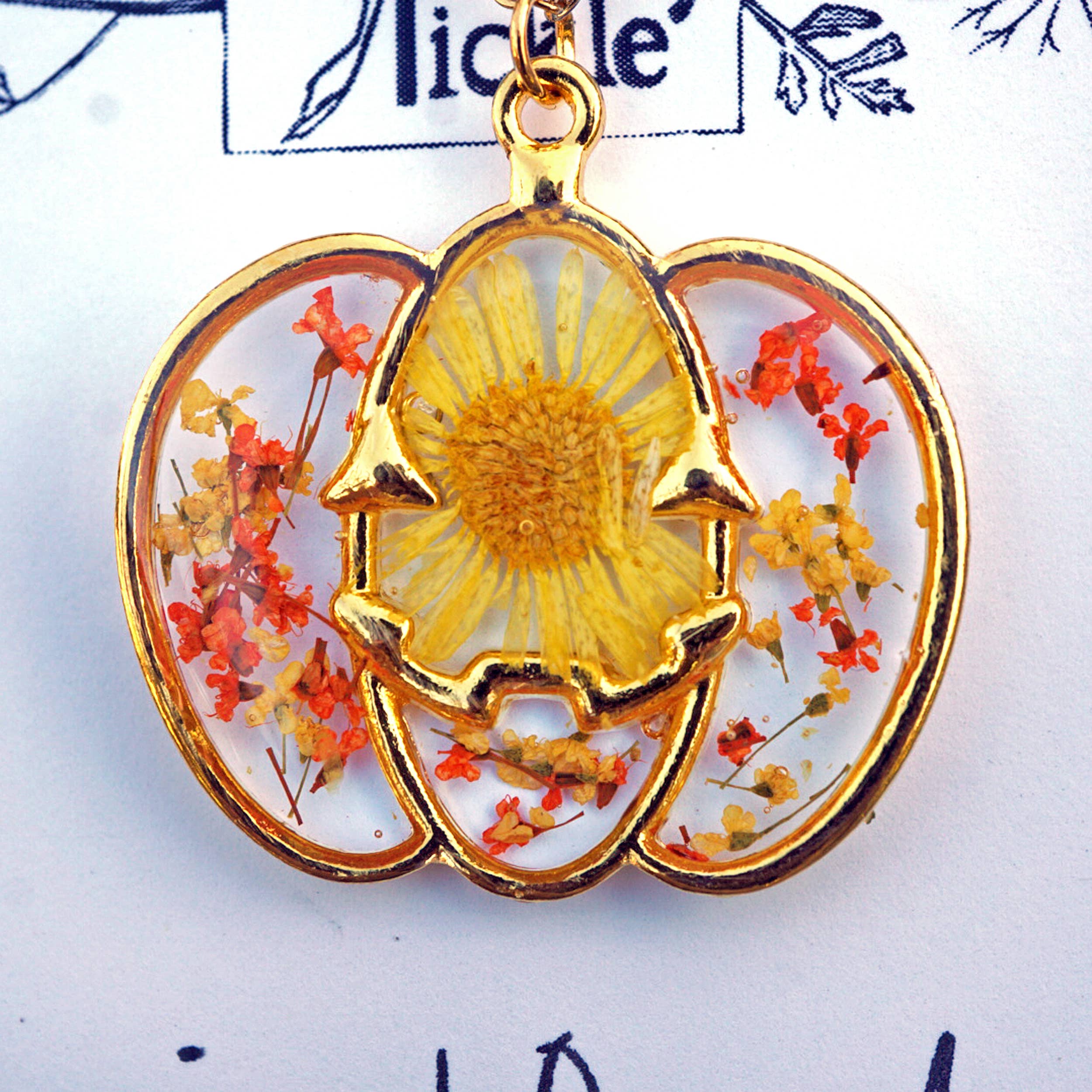 Gold Pumpkin Necklace