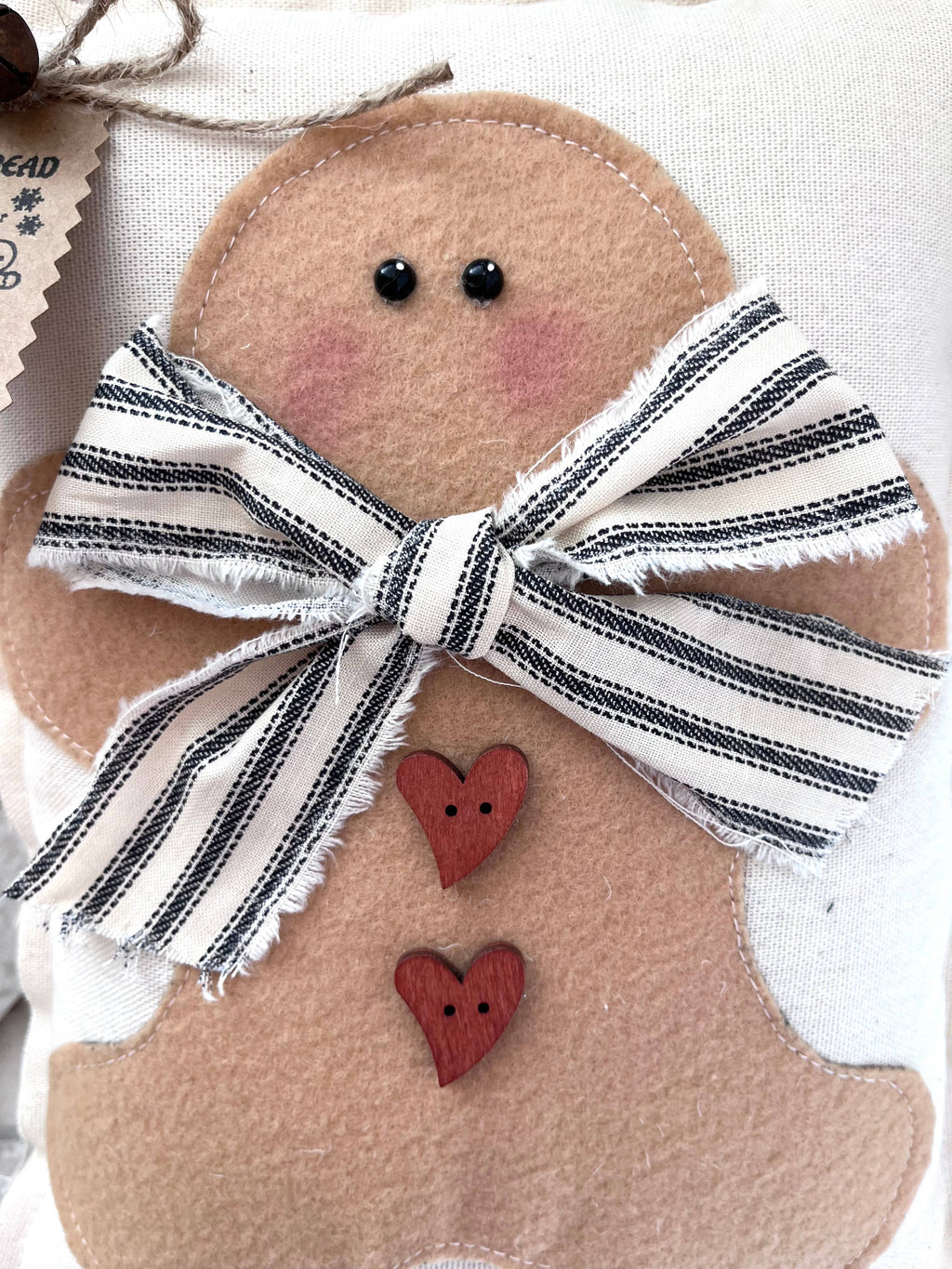 Primitive Gingerbread Hanging Pillow