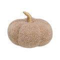 Medium Tan Fuzzy Fall Fabric Pumpkin