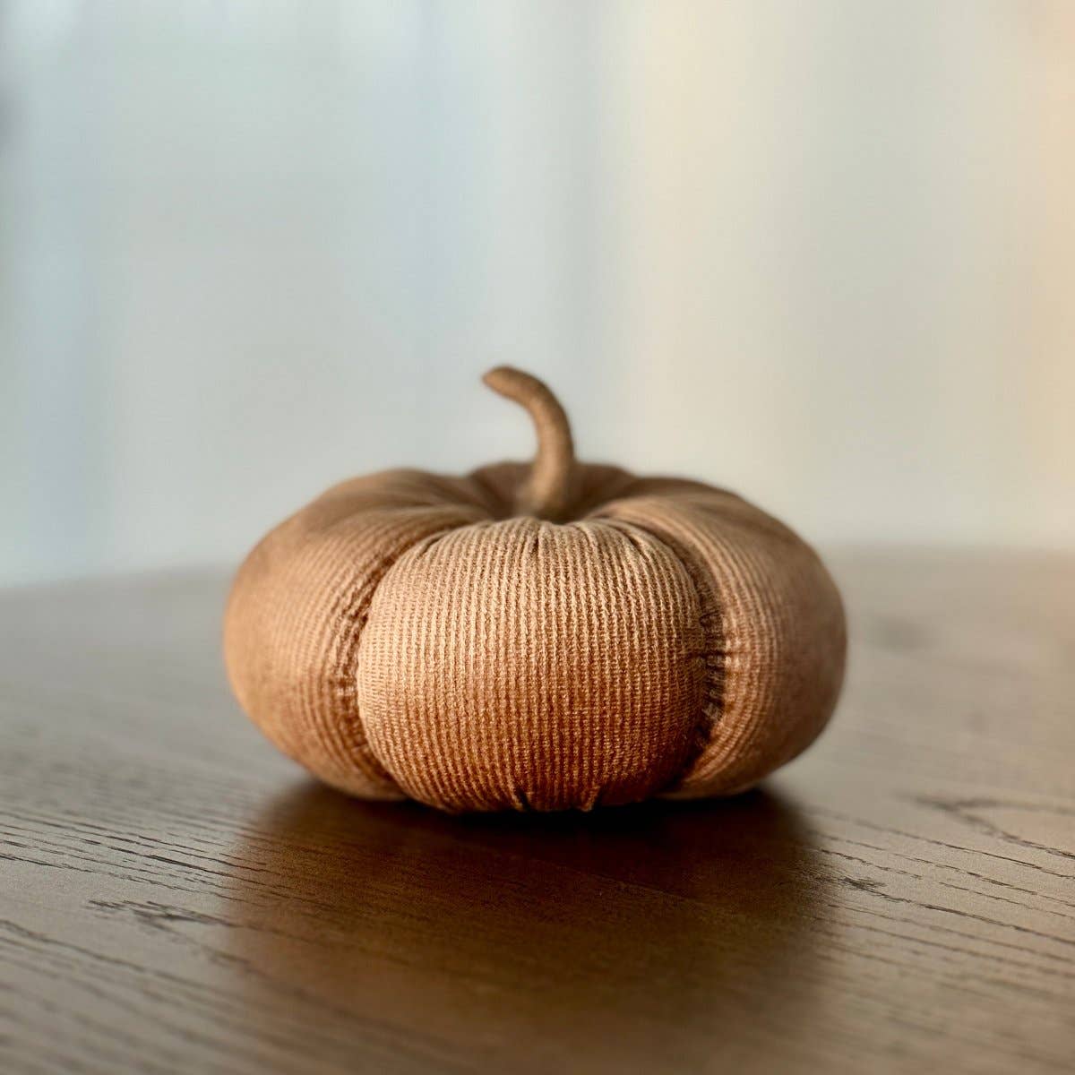 Large Tan Corduroy Pumpkin