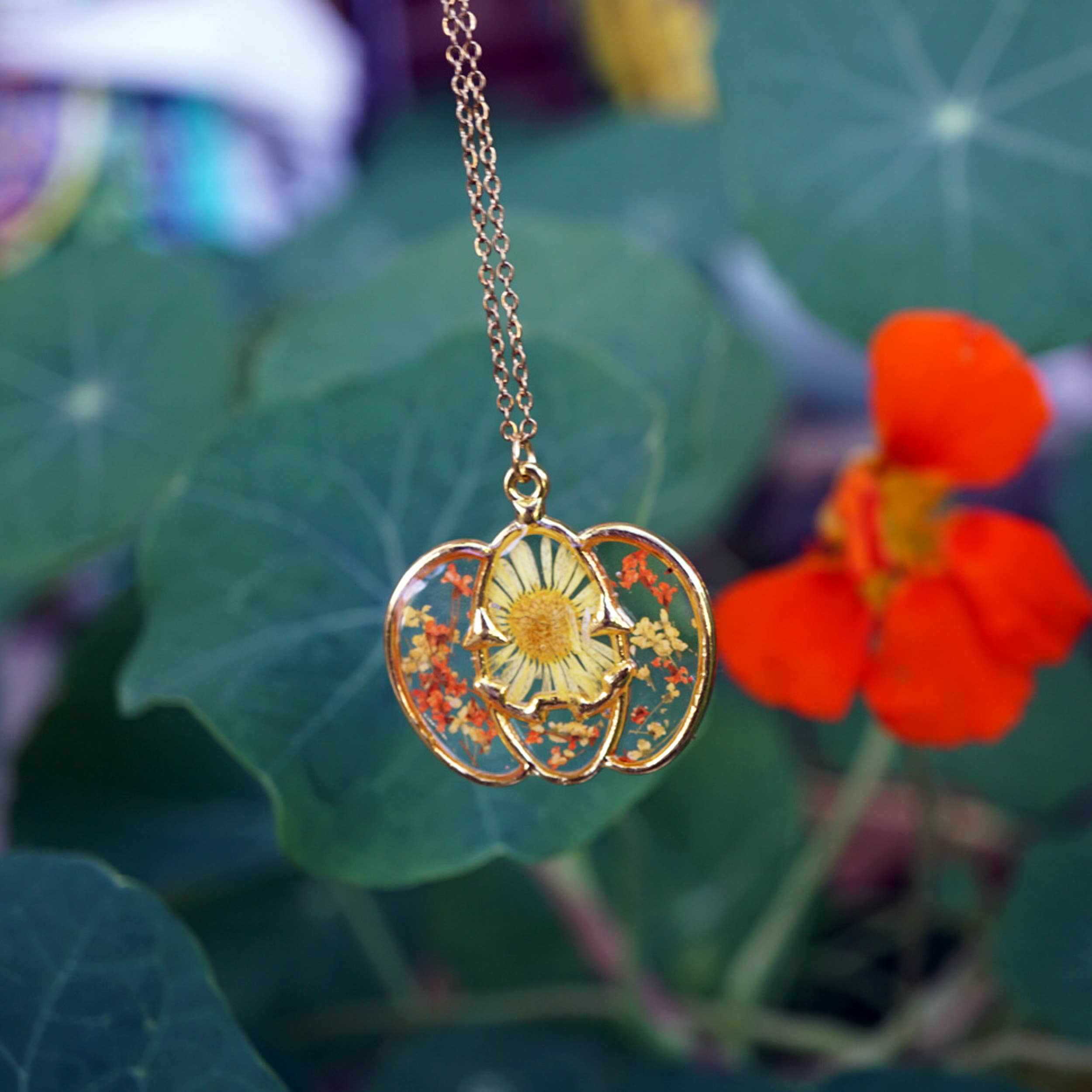 Gold Pumpkin Necklace