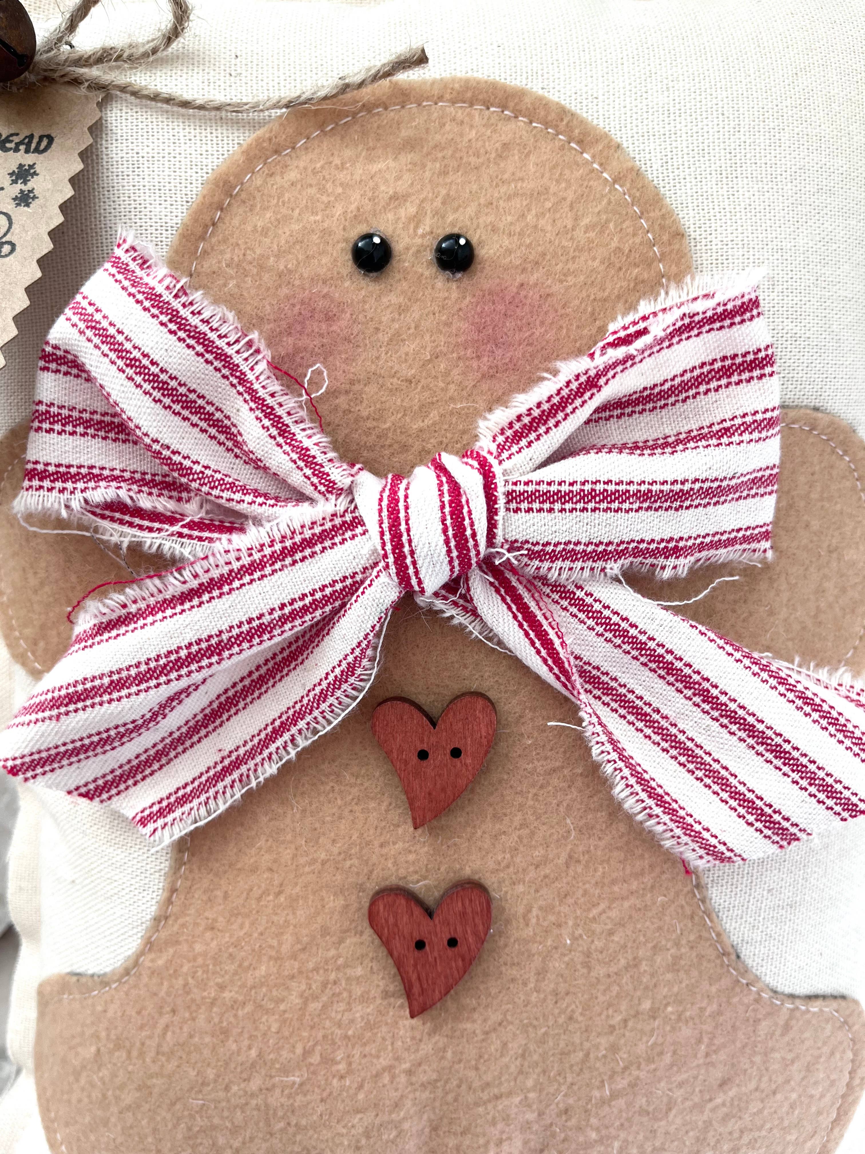 Primitive Gingerbread Hanging Pillow