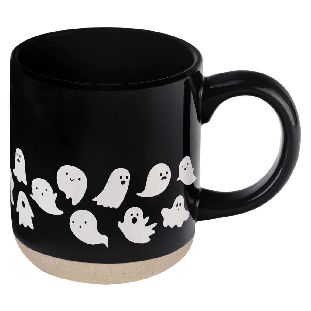 Ghost Pattern Stoneware Coffee Mug