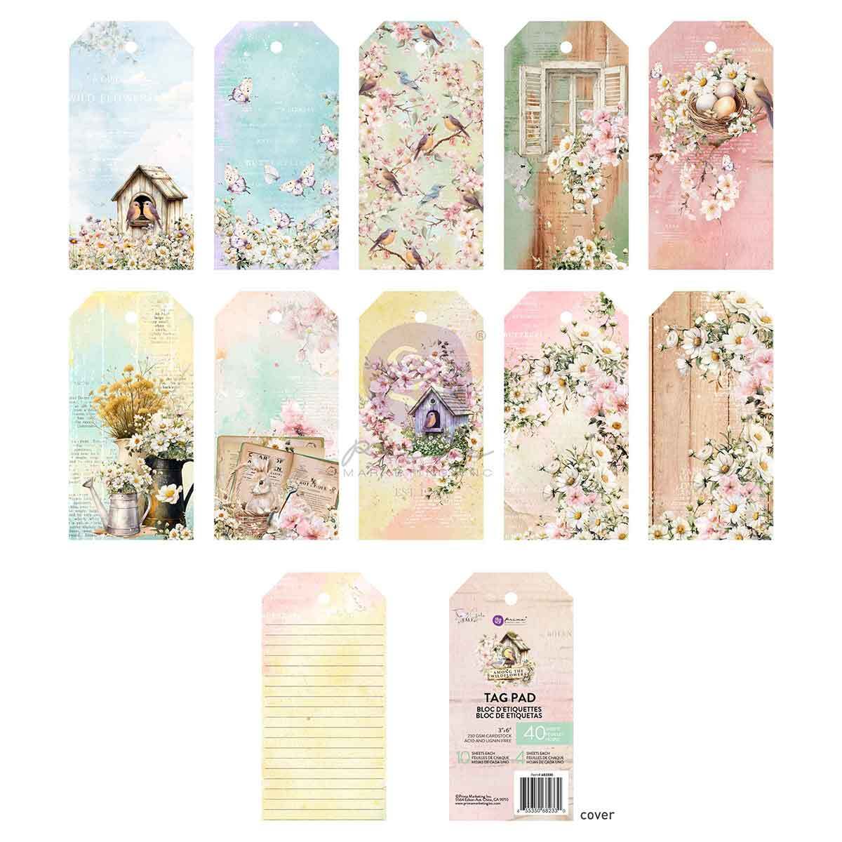 Among the Wildflowers tag pad