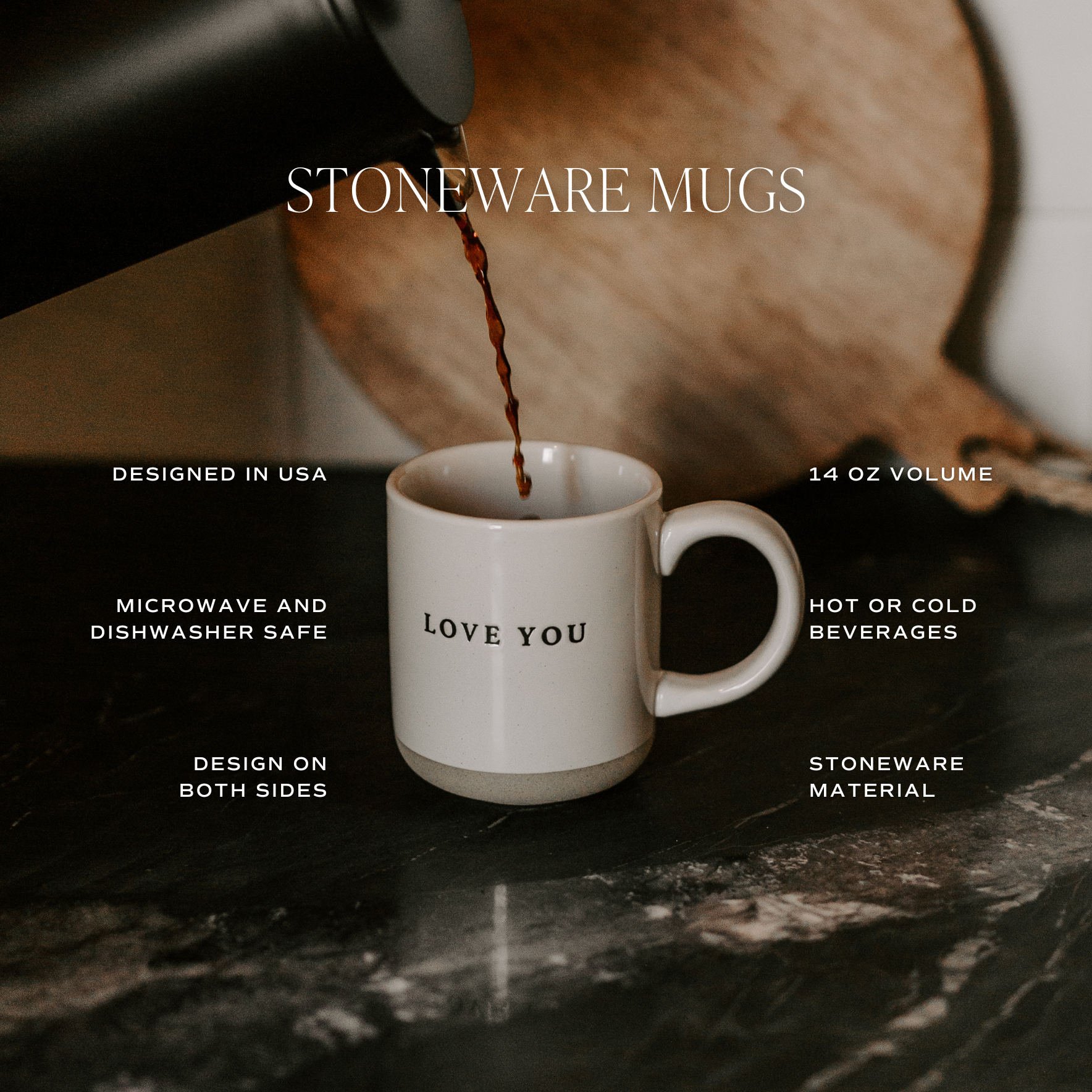 Fall Leaves Orange Stoneware Coffee Mug