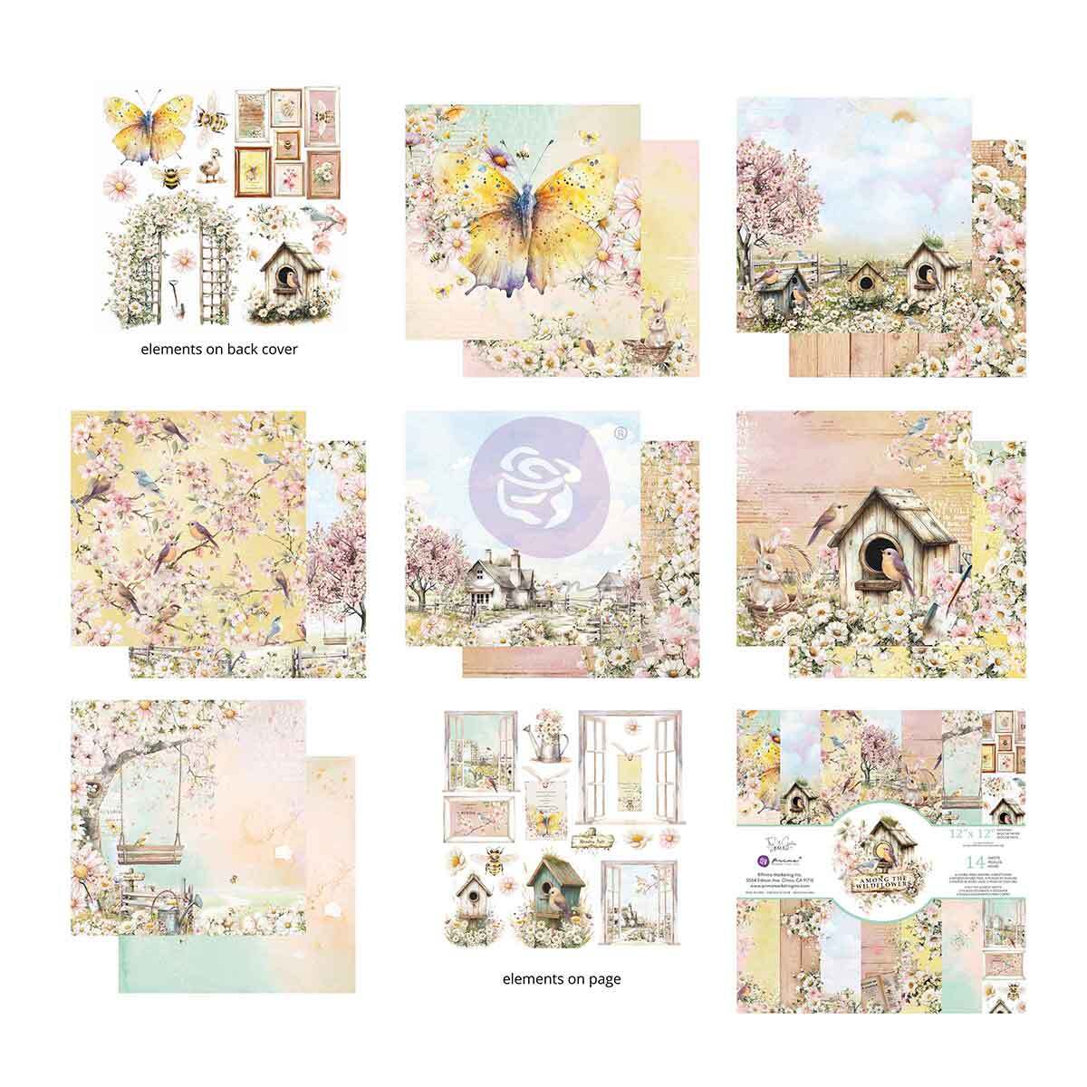 Among the Wildflowers 12x12 paper pad