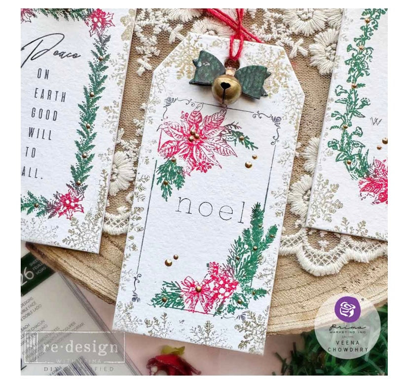 Christmas chipboard tags
