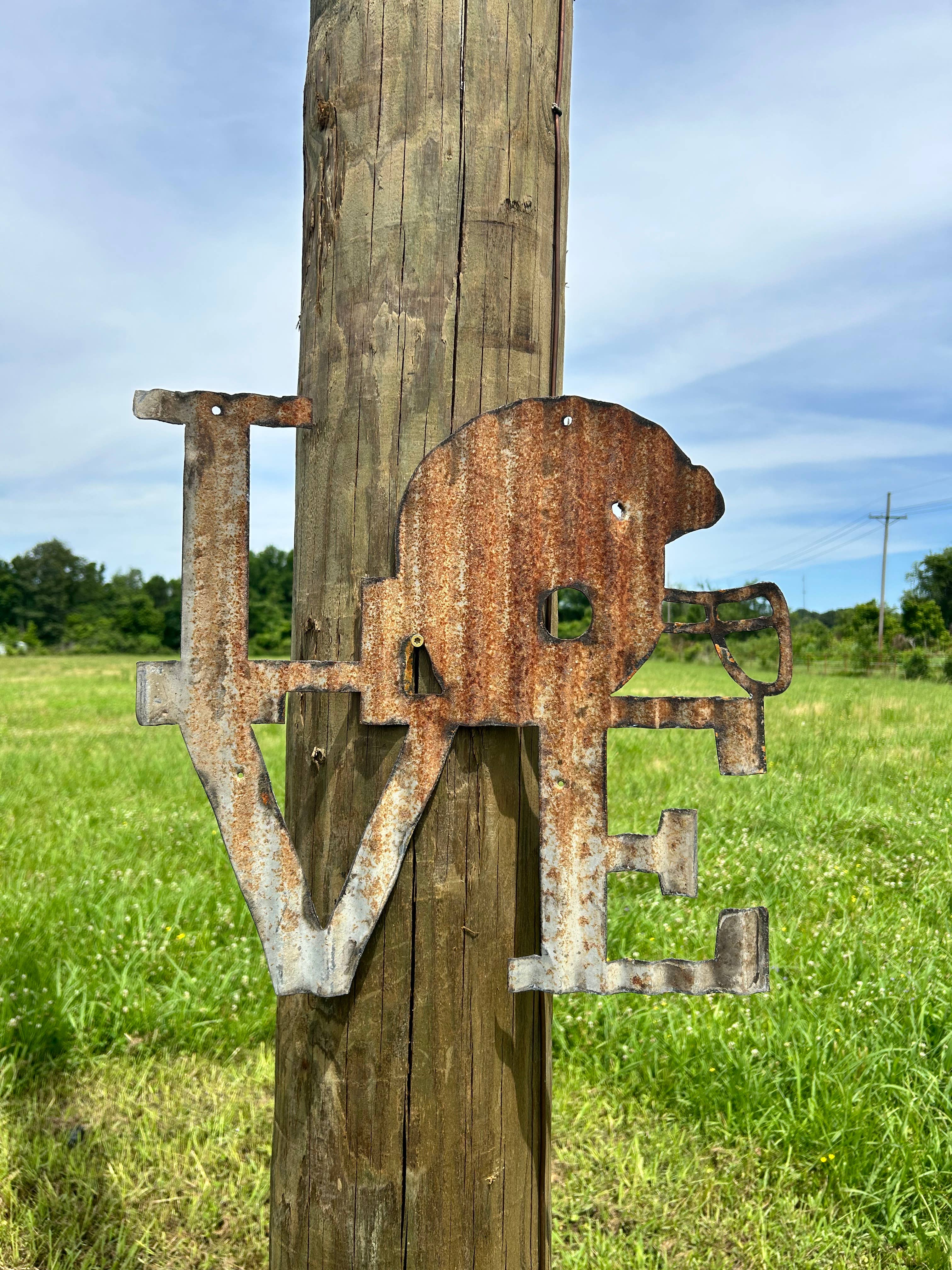 Football Corrugated Tin Sign