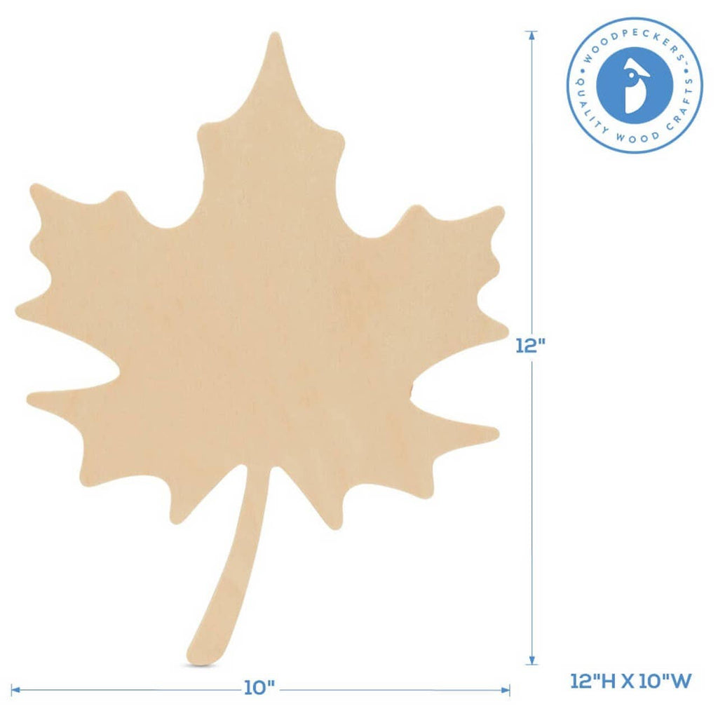 Wood Maple Leaf Cutout
