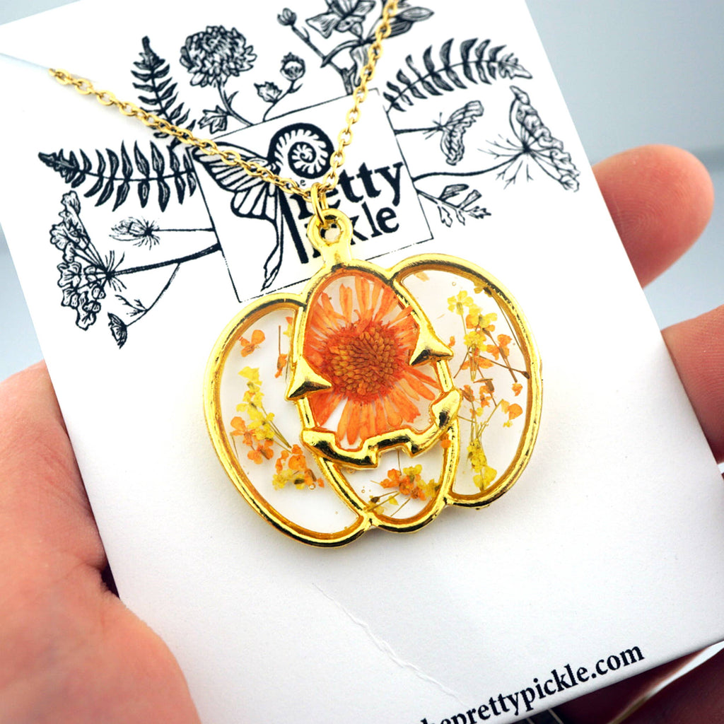 Gold Pumpkin Necklace