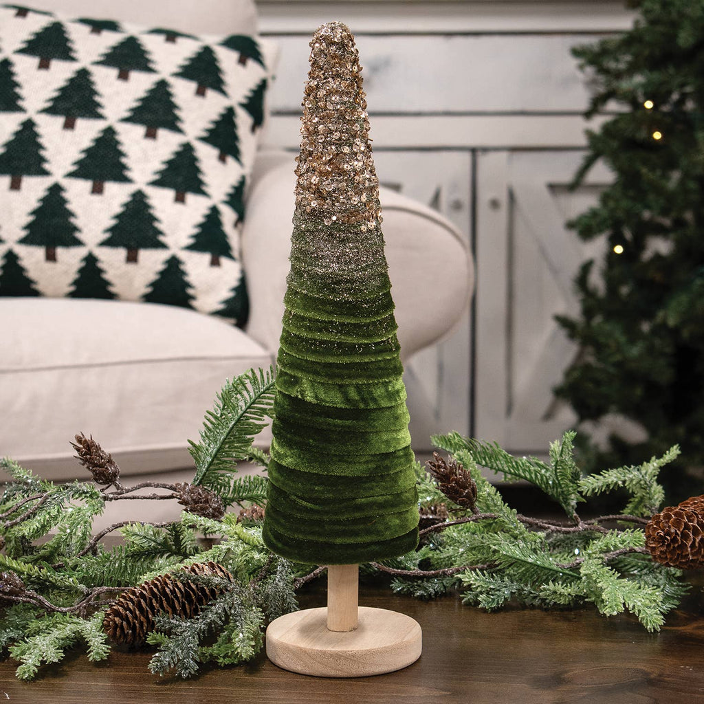 Large Sparkle Velvet Christmas Tree