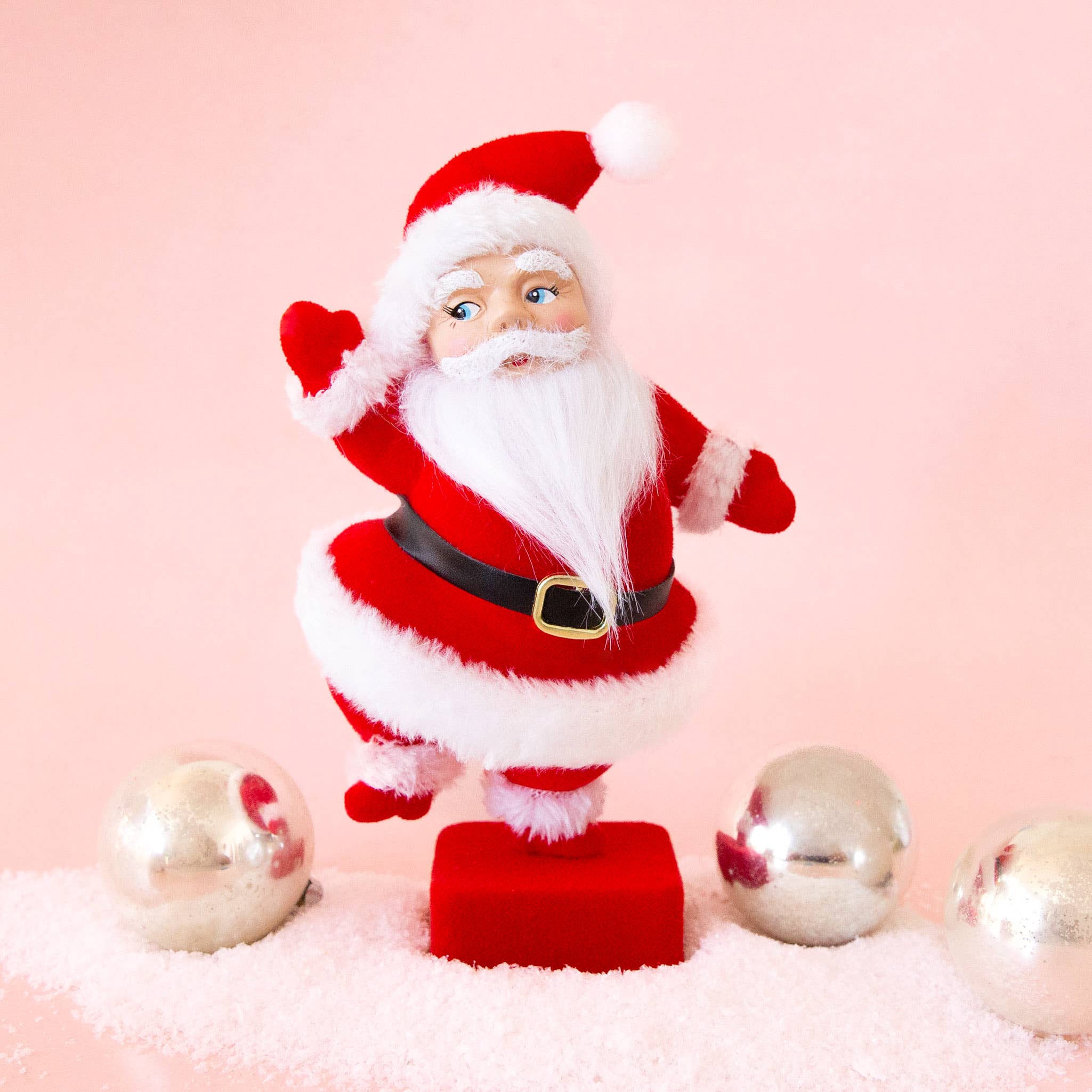 Retro Dancing Christmas Santa | Red