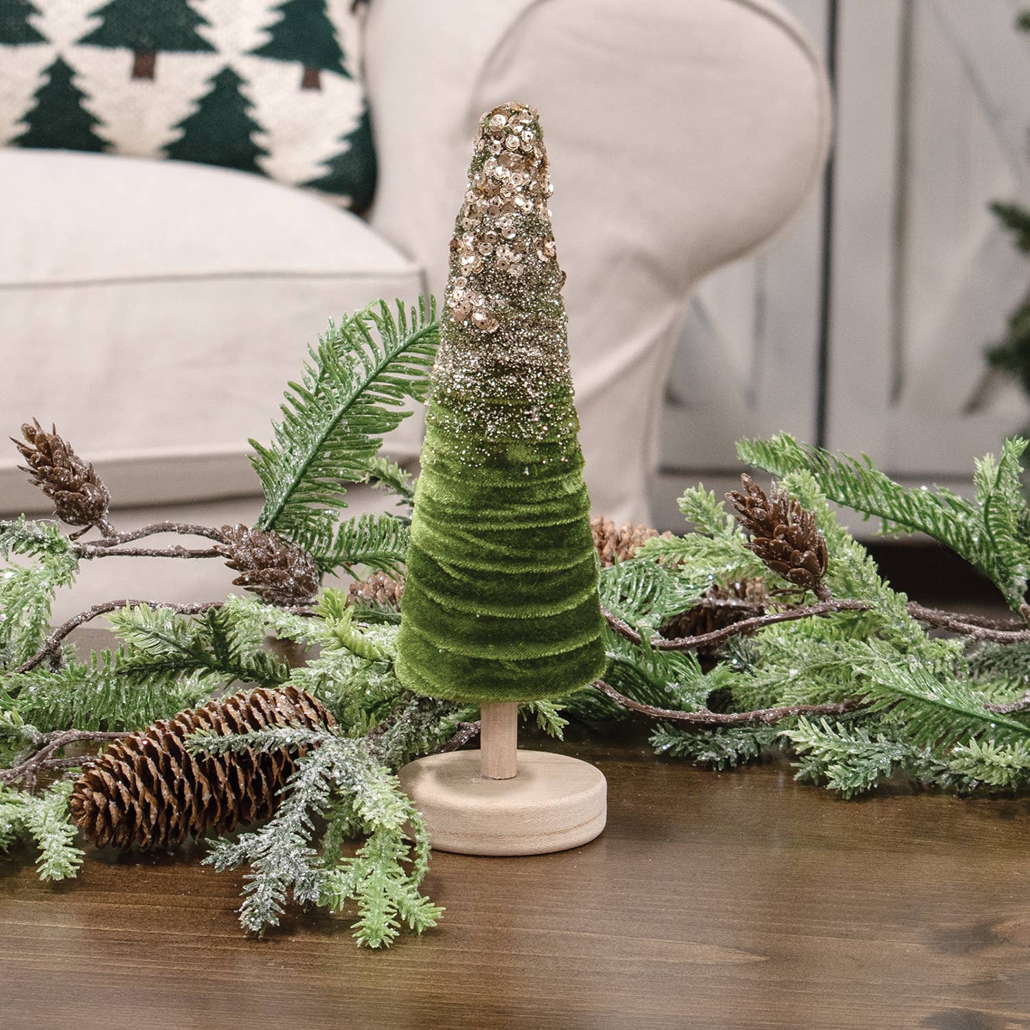 Small Sparkle Velvet Christmas Tree