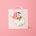 Retro Pink Santa Gift Bag