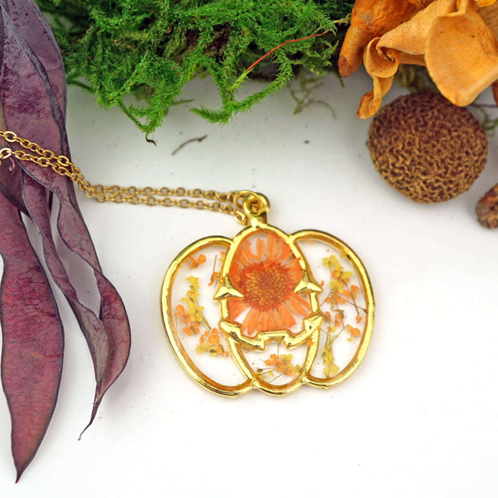 Gold Pumpkin Necklace