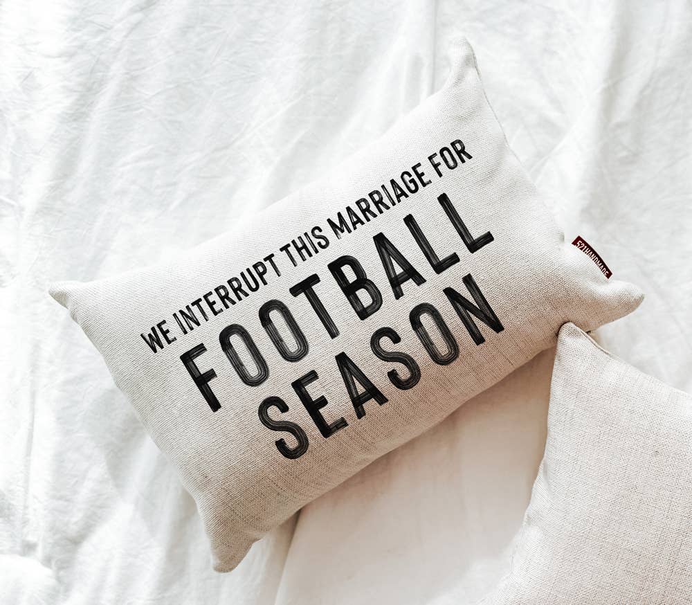Football Season Fall Throw Pillow Cover
