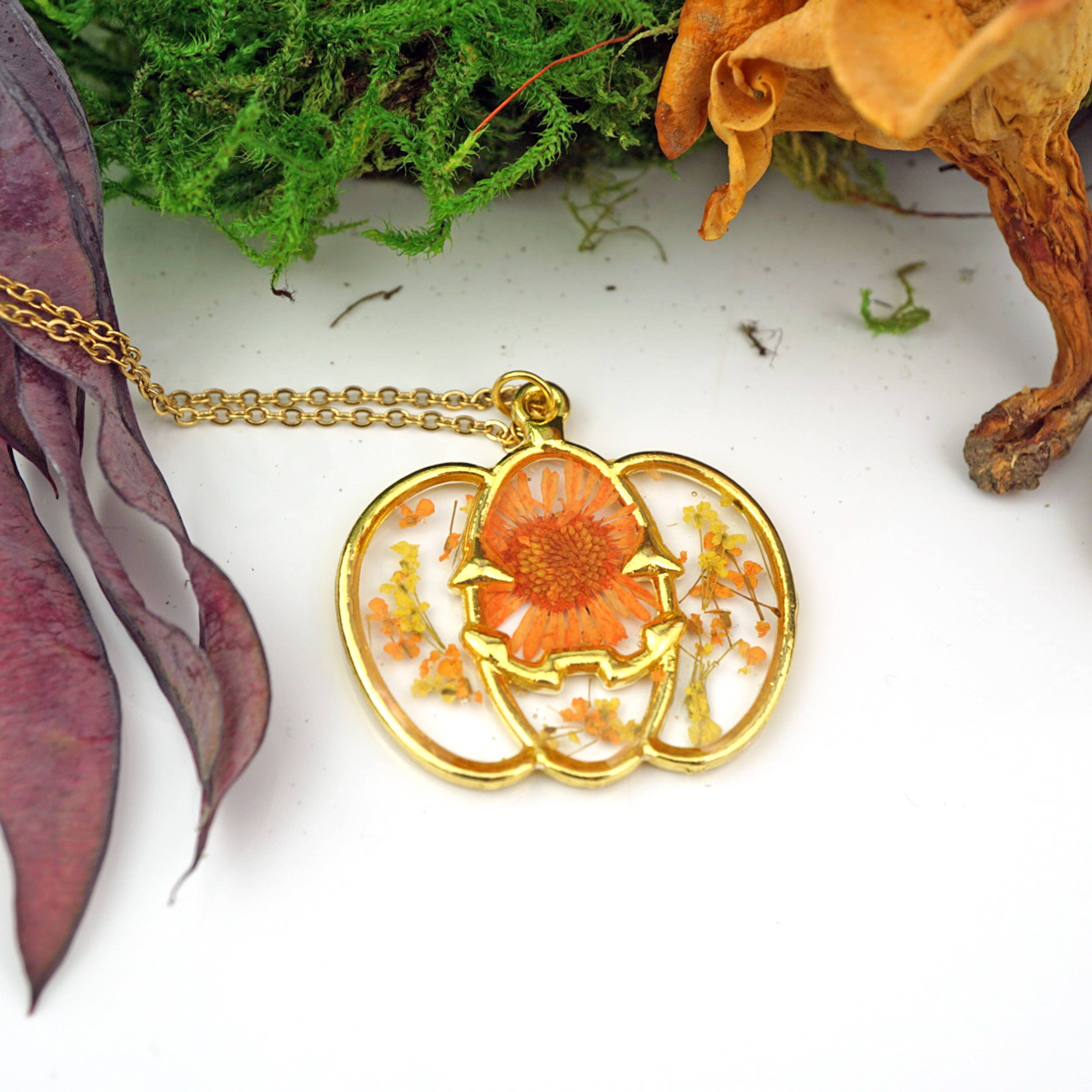 Gold Pumpkin Necklace