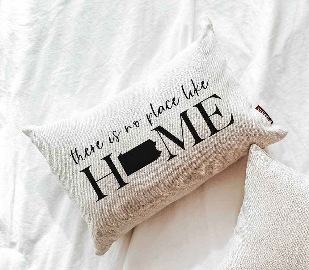 There Is No Place Like Home Custom State Pillow Cover | Pennsylvania